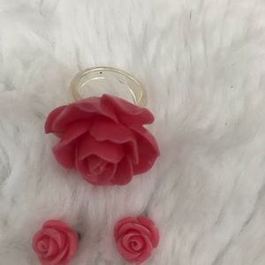 Ring and earrings